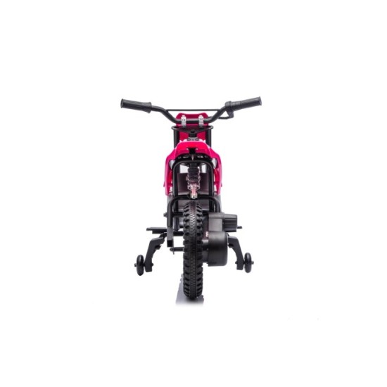 JOKO Elektrická Motorka HONDA CFR450R, penové kolesá, kožené sedadlo, ružová
