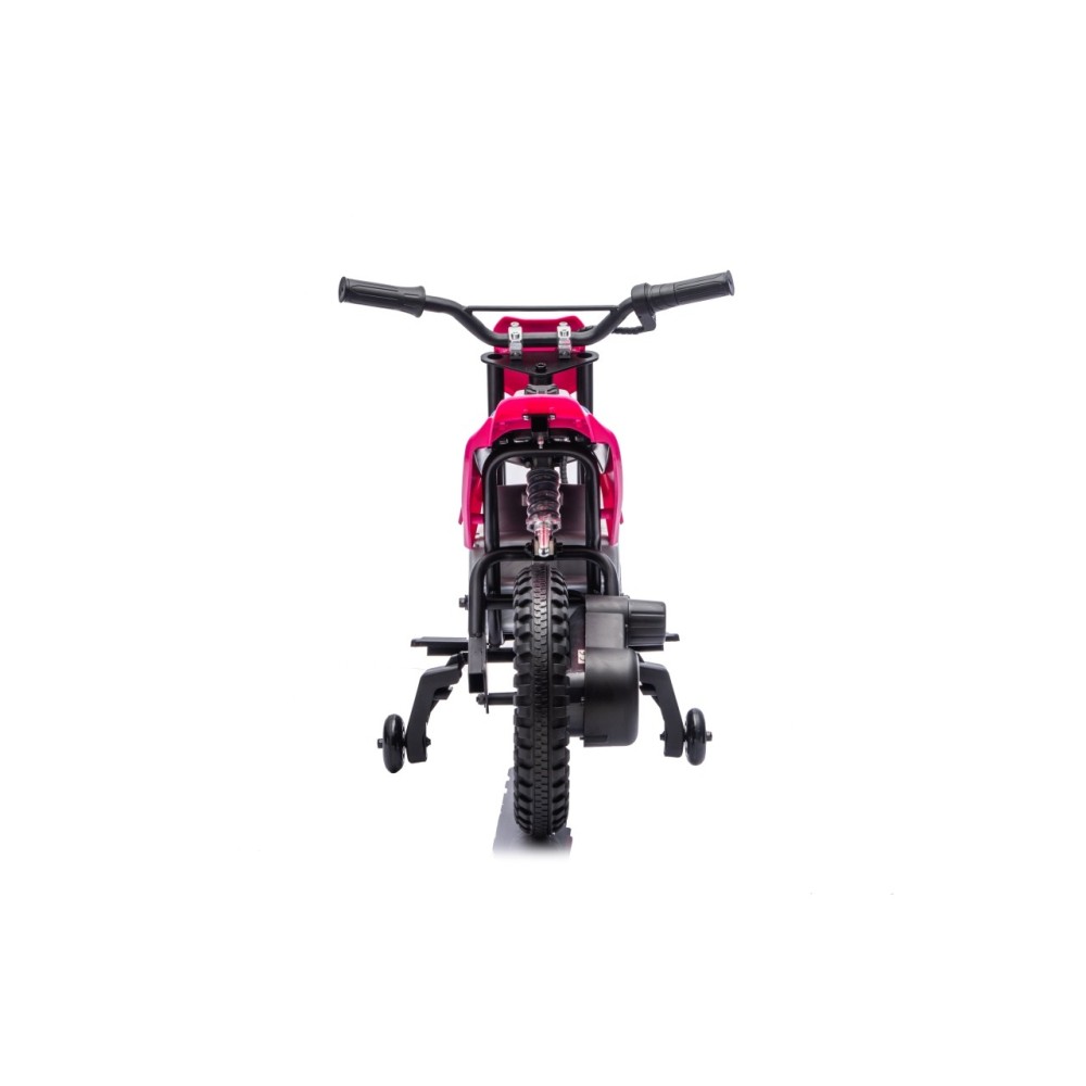 JOKO Elektrická Motorka HONDA CFR450R, penové kolesá, kožené sedadlo, ružová