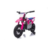 JOKO Elektrická Motorka HONDA CFR450R, penové kolesá, kožené sedadlo, ružová