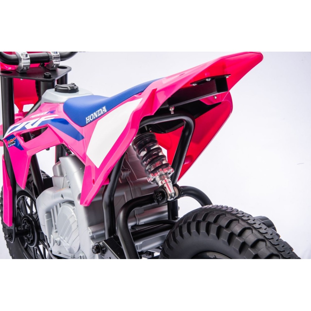 JOKO Elektrická Motorka HONDA CFR450R, penové kolesá, kožené sedadlo, ružová