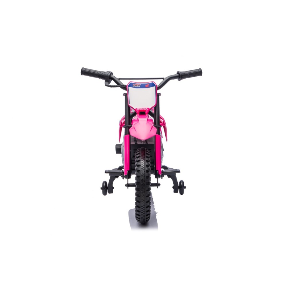 JOKO Elektrická Motorka HONDA CFR450R, penové kolesá, kožené sedadlo, ružová