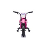 JOKO Elektrická Motorka HONDA CFR450R, penové kolesá, kožené sedadlo, ružová