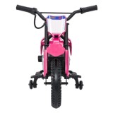 JOKO Elektrická Motorka HONDA CFR450R, penové kolesá, kožené sedadlo, ružová