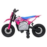 JOKO Elektrická Motorka HONDA CFR450R, penové kolesá, kožené sedadlo, ružová