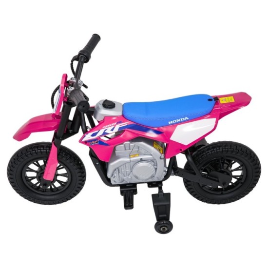 JOKO Elektrická Motorka HONDA CFR450R, penové kolesá, kožené sedadlo, ružová