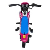 JOKO Elektrická Motorka HONDA CFR450R, penové kolesá, kožené sedadlo, ružová