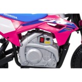 JOKO Elektrická Motorka HONDA CFR450R, penové kolesá, kožené sedadlo, ružová