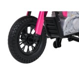 JOKO Elektrická Motorka HONDA CFR450R, penové kolesá, kožené sedadlo, ružová
