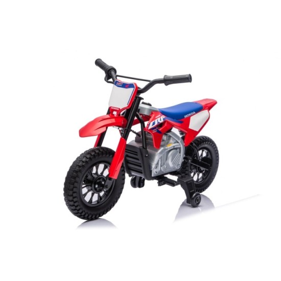 JOKO Elektrická Motorka HONDA CFR450R, penové kolesá, kožené sedadlo, červená