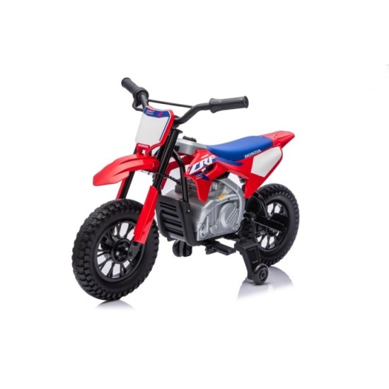 JOKO Elektrická Motorka HONDA CFR450R, penové kolesá, kožené sedadlo, červená