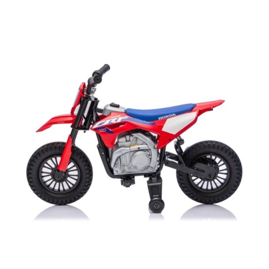 JOKO Elektrická Motorka HONDA CFR450R, penové kolesá, kožené sedadlo, červená