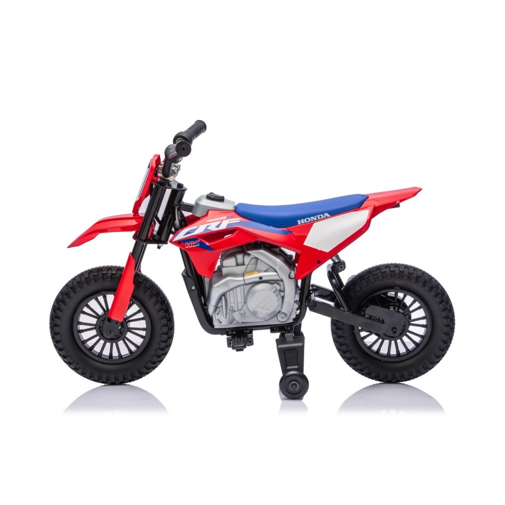JOKO Elektrická Motorka HONDA CFR450R, penové kolesá, kožené sedadlo, červená