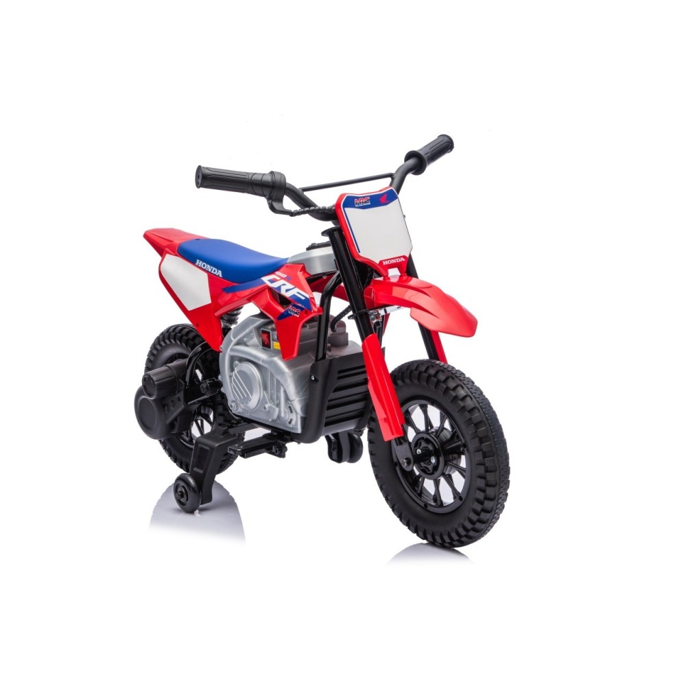 JOKO Elektrická Motorka HONDA CFR450R, penové kolesá, kožené sedadlo, červená