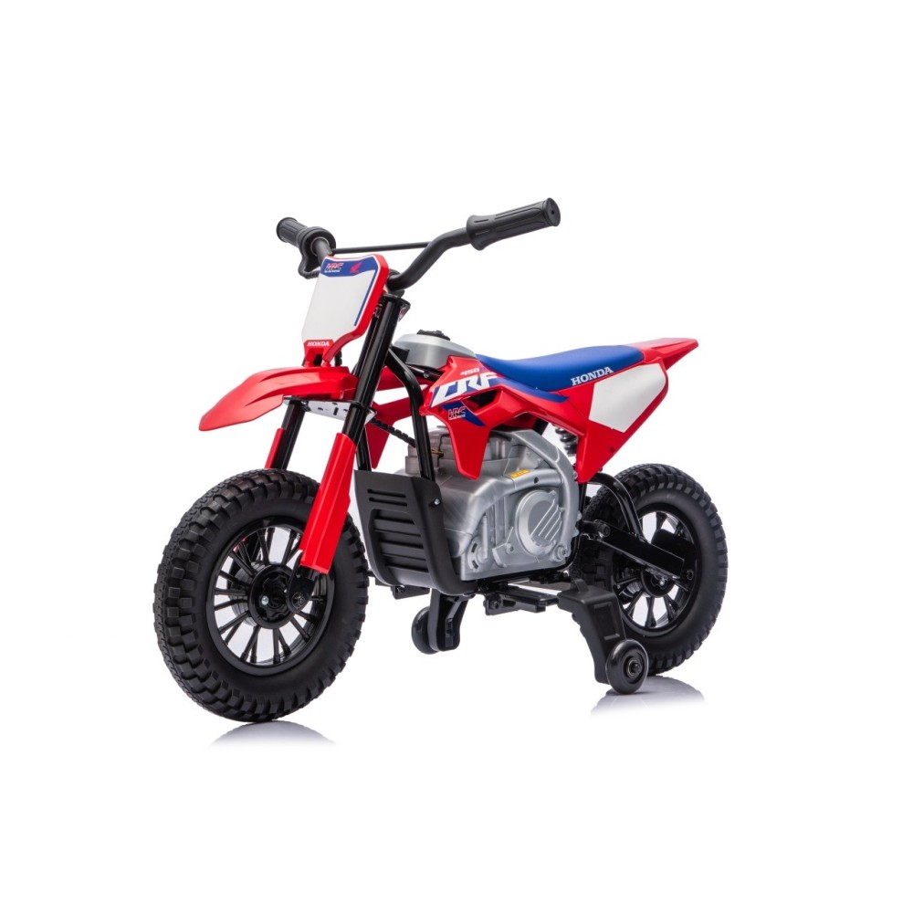 JOKO Elektrická Motorka HONDA CFR450R, penové kolesá, kožené sedadlo, červená