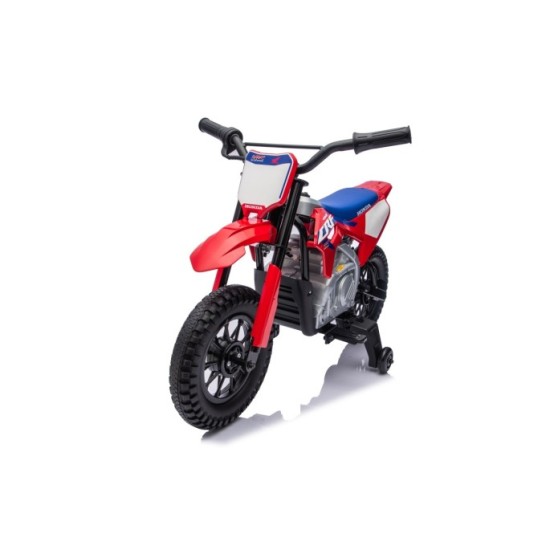 JOKO Elektrická Motorka HONDA CFR450R, penové kolesá, kožené sedadlo, červená