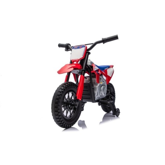 JOKO Elektrická Motorka HONDA CFR450R, penové kolesá, kožené sedadlo, červená