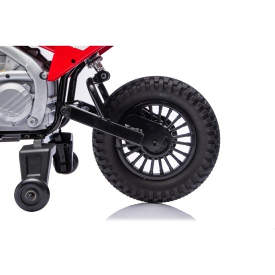 JOKO Elektrická Motorka HONDA CFR450R, penové kolesá, kožené sedadlo, červená