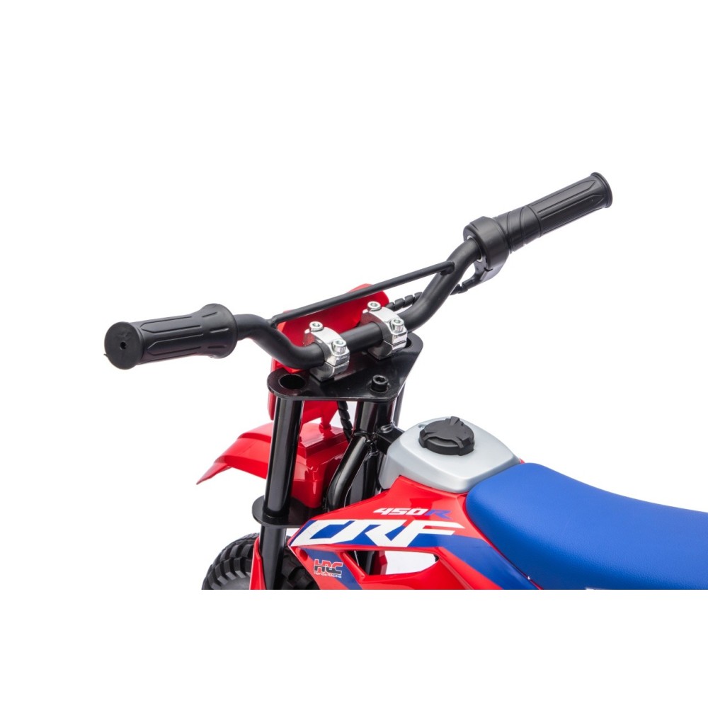 JOKO Elektrická Motorka HONDA CFR450R, penové kolesá, kožené sedadlo, červená