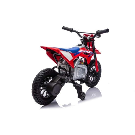 JOKO Elektrická Motorka HONDA CFR450R, penové kolesá, kožené sedadlo, červená