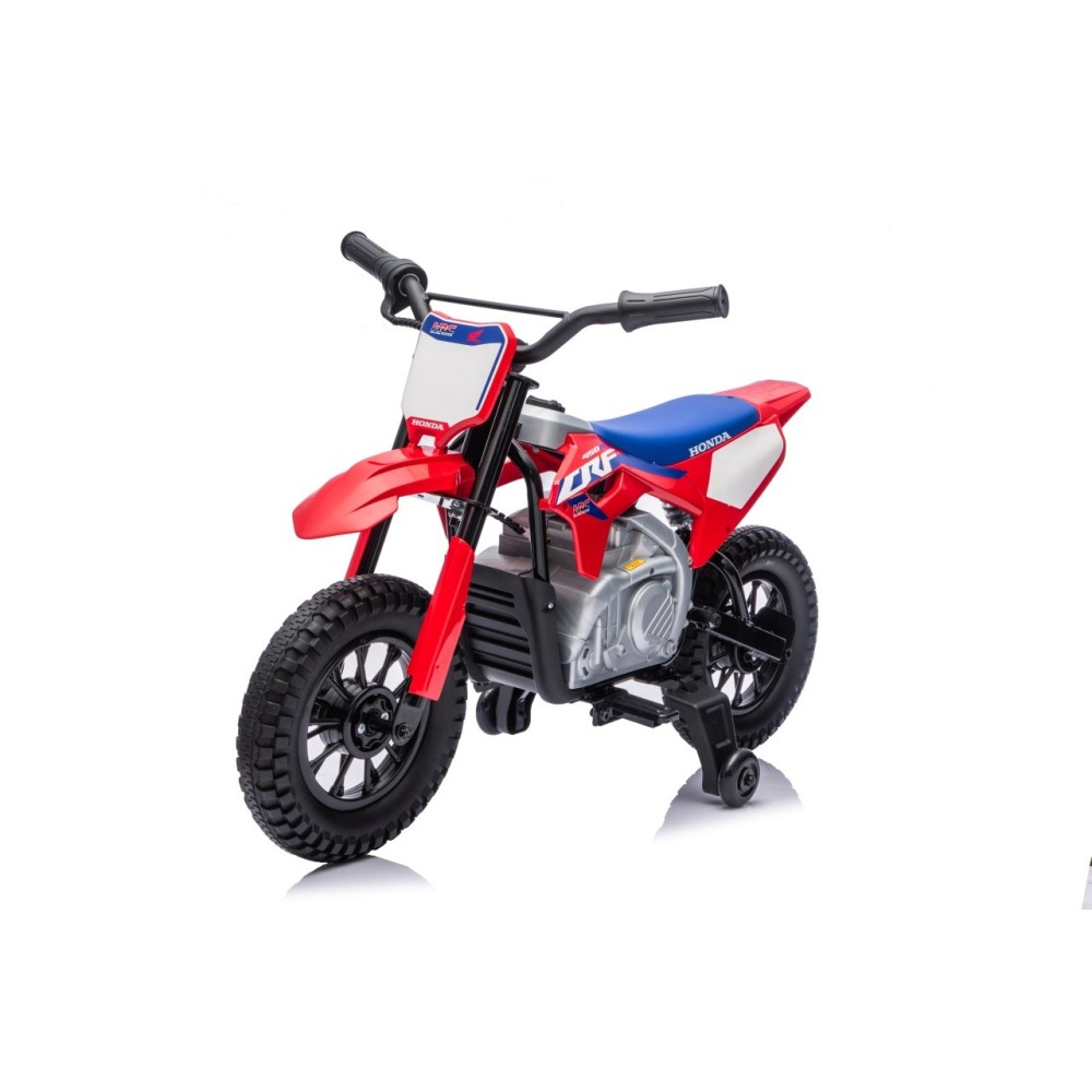 JOKO Elektrická Motorka HONDA CFR450R, penové kolesá, kožené sedadlo, červená