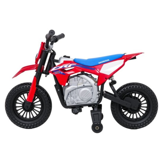 JOKO Elektrická Motorka HONDA CFR450R, penové kolesá, kožené sedadlo, červená