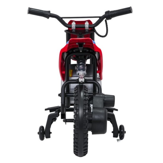 JOKO Elektrická Motorka HONDA CFR450R, penové kolesá, kožené sedadlo, červená