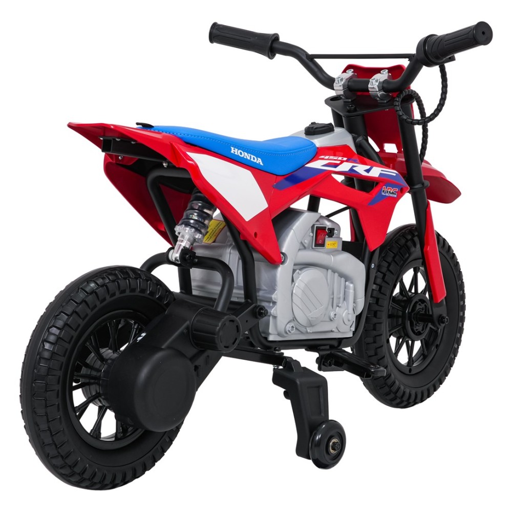 JOKO Elektrická Motorka HONDA CFR450R, penové kolesá, kožené sedadlo, červená