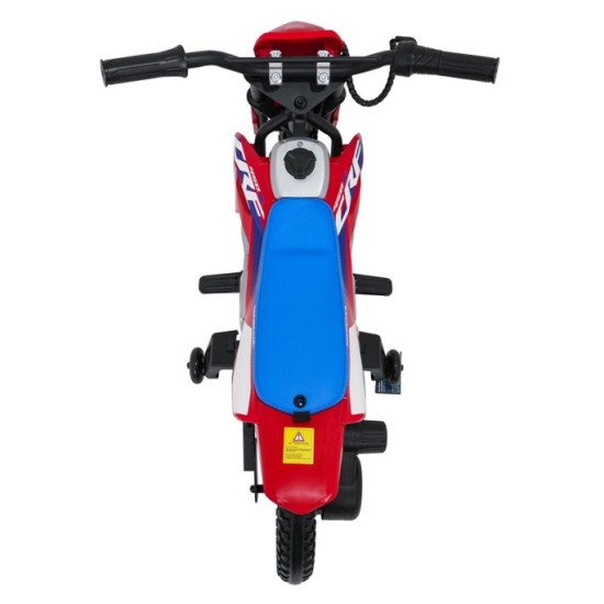JOKO Elektrická Motorka HONDA CFR450R, penové kolesá, kožené sedadlo, červená