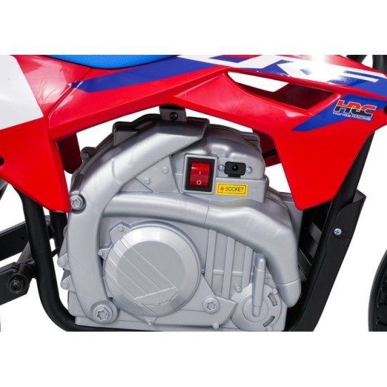 JOKO Elektrická Motorka HONDA CFR450R, penové kolesá, kožené sedadlo, červená