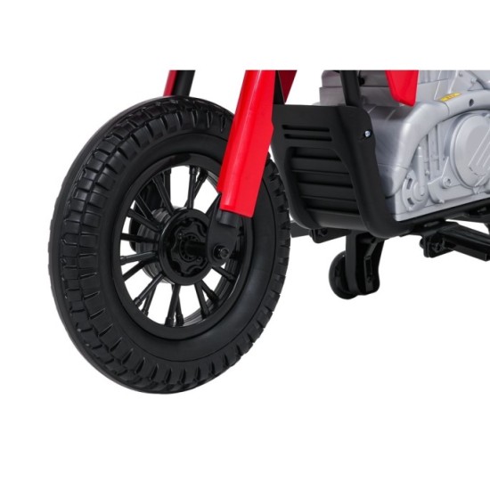 JOKO Elektrická Motorka HONDA CFR450R, penové kolesá, kožené sedadlo, červená