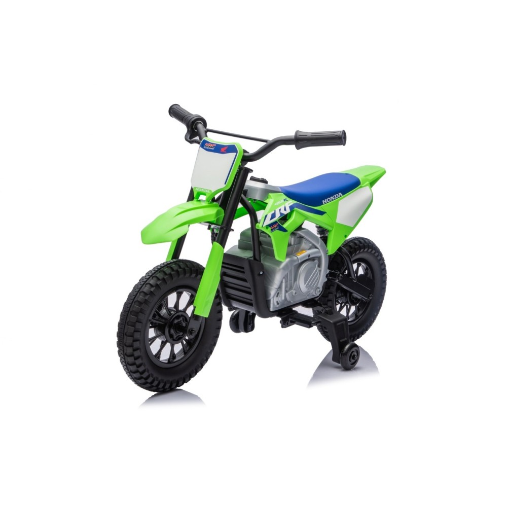 JOKO Elektrická Motorka HONDA CFR450R, penové kolesá, kožené sedadlo, zelená