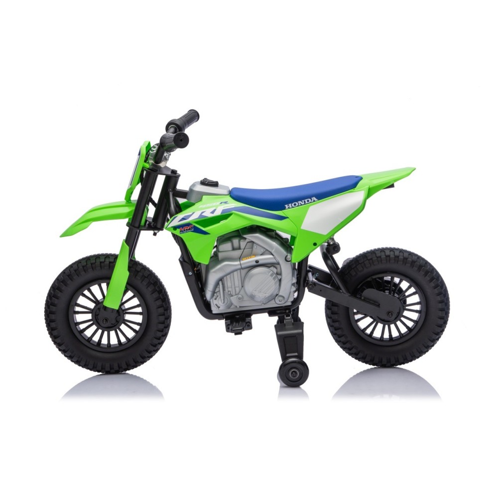 JOKO Elektrická Motorka HONDA CFR450R, penové kolesá, kožené sedadlo, zelená