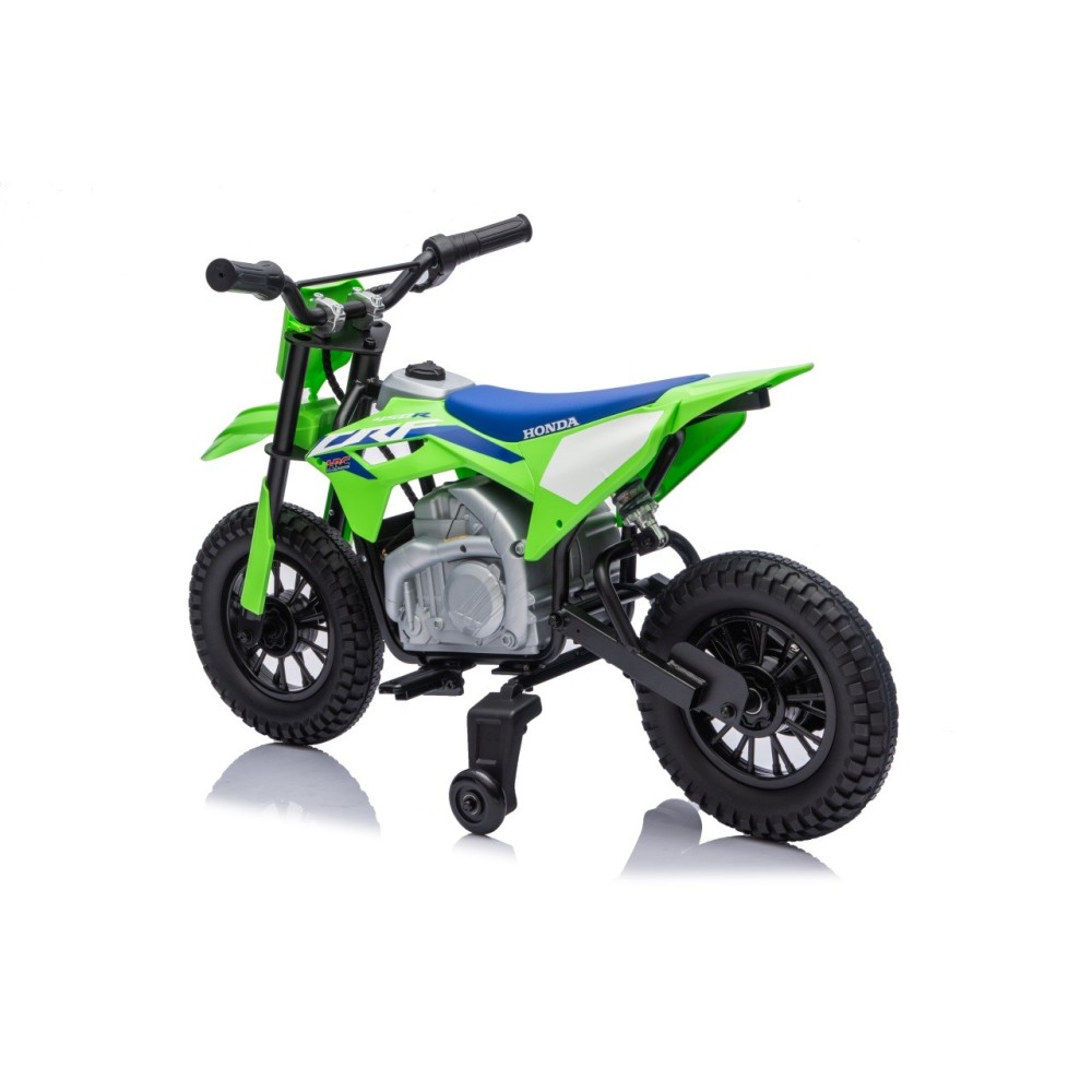 JOKO Elektrická Motorka HONDA CFR450R, penové kolesá, kožené sedadlo, zelená