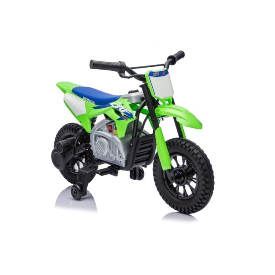 JOKO Elektrická Motorka HONDA CFR450R, penové kolesá, kožené sedadlo, zelená