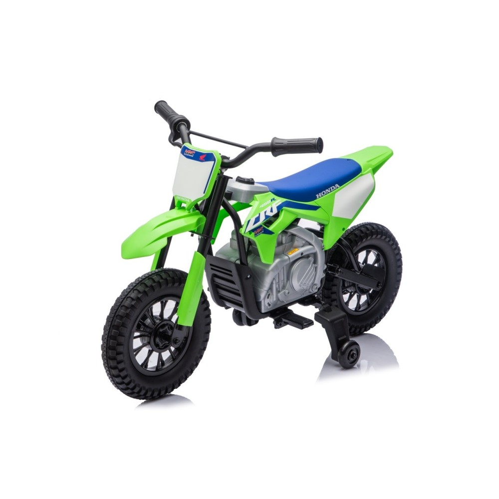 JOKO Elektrická Motorka HONDA CFR450R, penové kolesá, kožené sedadlo, zelená