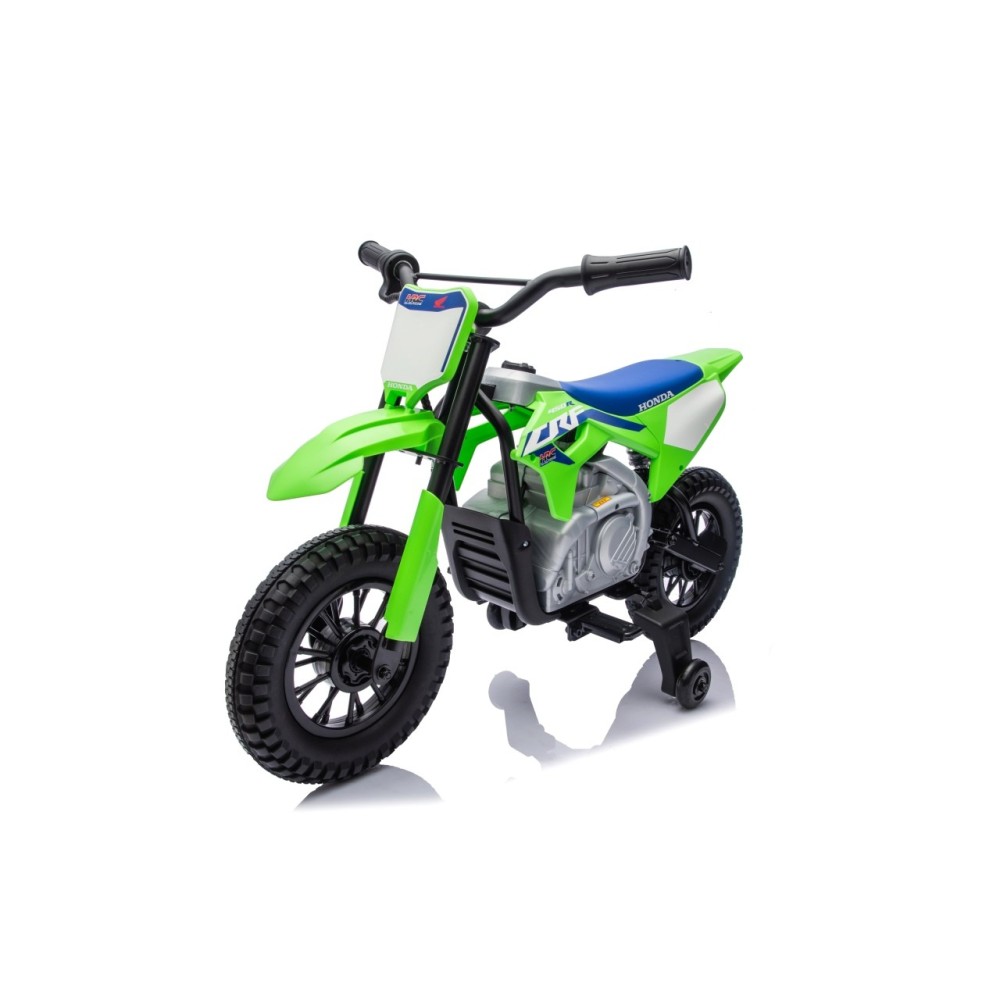 JOKO Elektrická Motorka HONDA CFR450R, penové kolesá, kožené sedadlo, zelená