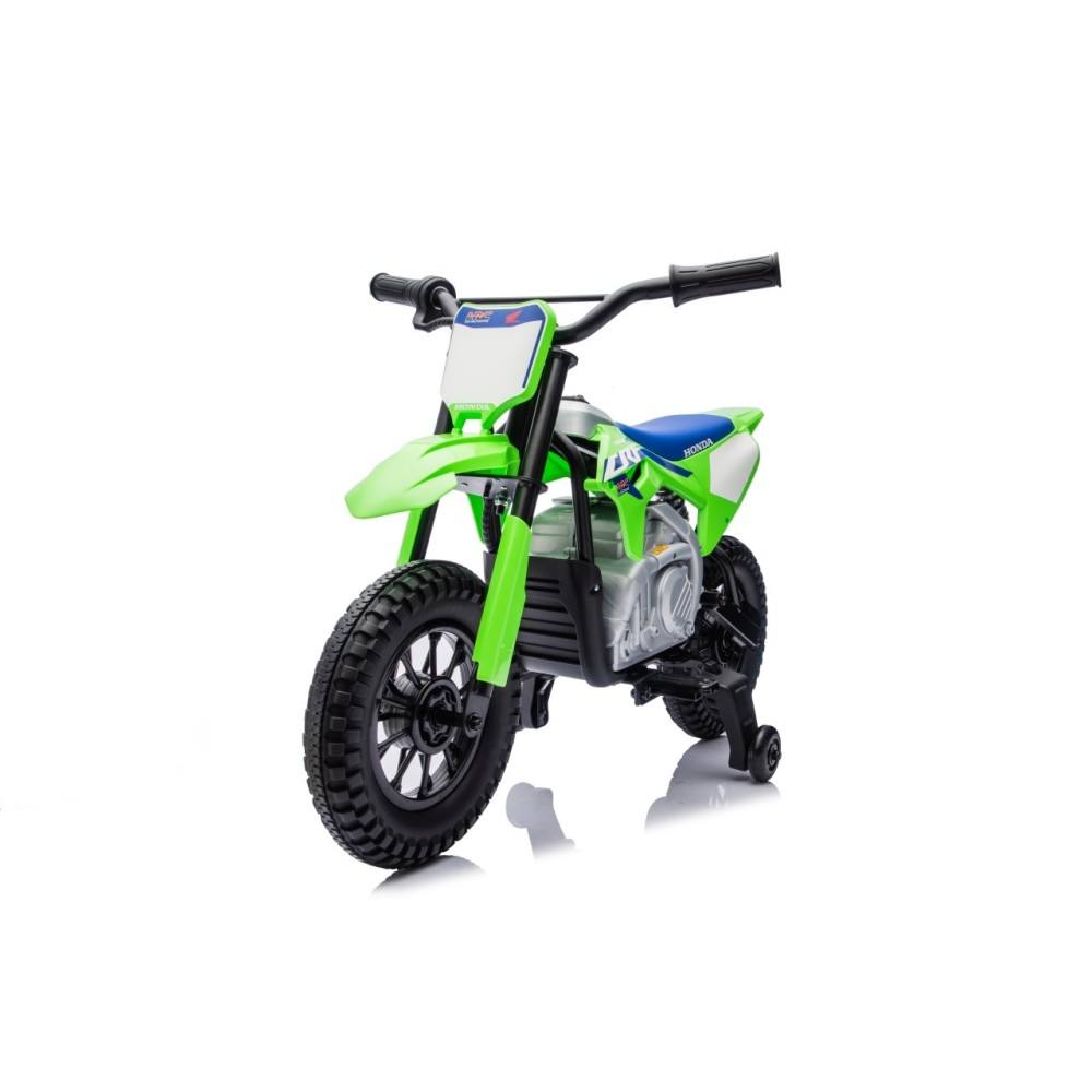JOKO Elektrická Motorka HONDA CFR450R, penové kolesá, kožené sedadlo, zelená