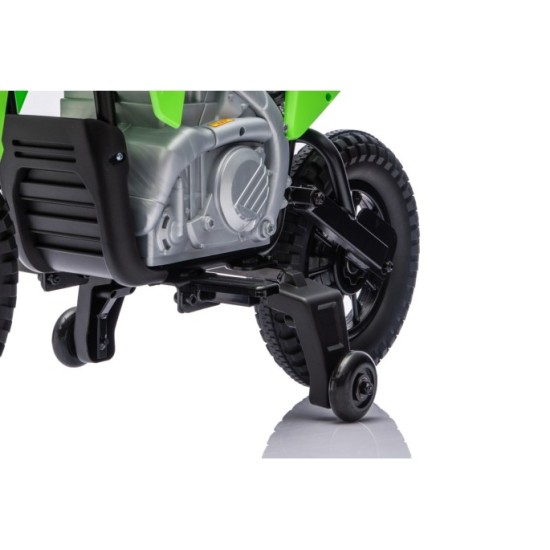 JOKO Elektrická Motorka HONDA CFR450R, penové kolesá, kožené sedadlo, zelená