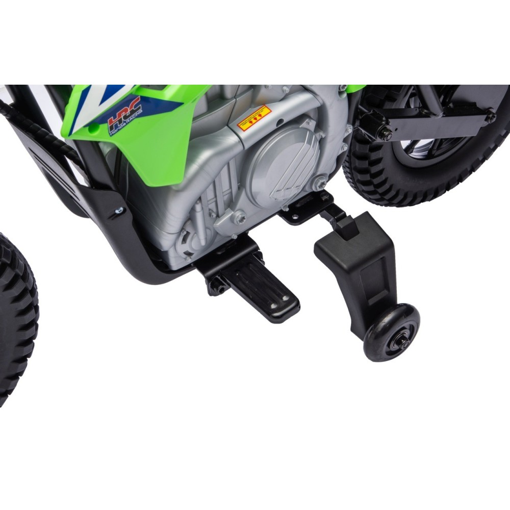 JOKO Elektrická Motorka HONDA CFR450R, penové kolesá, kožené sedadlo, zelená