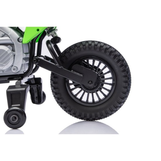 JOKO Elektrická Motorka HONDA CFR450R, penové kolesá, kožené sedadlo, zelená