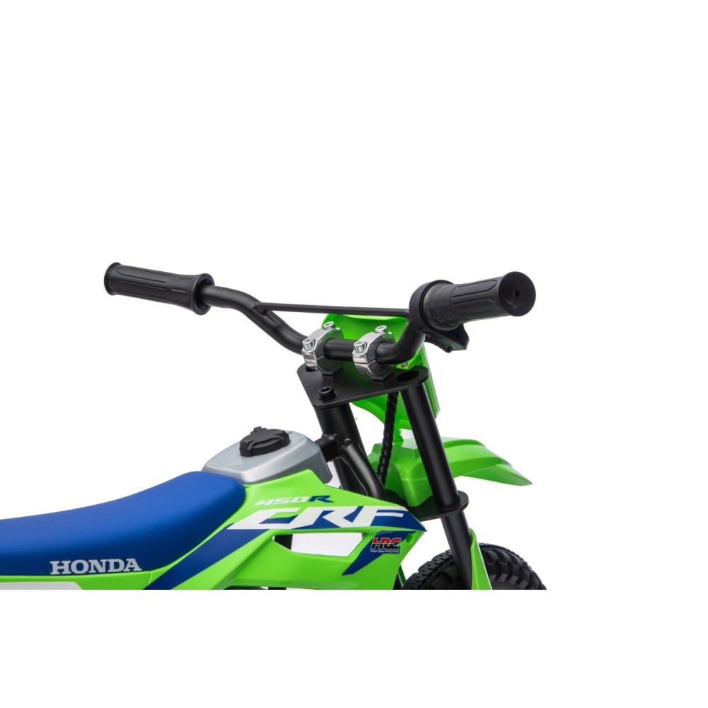 JOKO Elektrická Motorka HONDA CFR450R, penové kolesá, kožené sedadlo, zelená