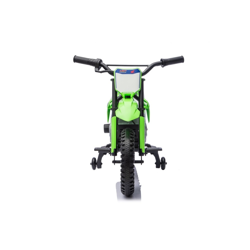 JOKO Elektrická Motorka HONDA CFR450R, penové kolesá, kožené sedadlo, zelená