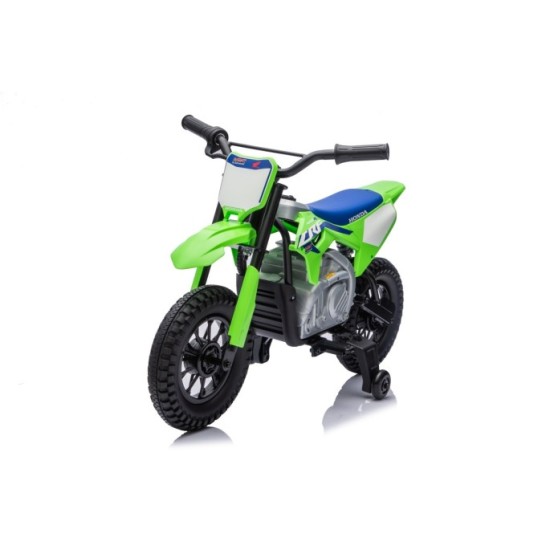 JOKO Elektrická Motorka HONDA CFR450R, penové kolesá, kožené sedadlo, zelená
