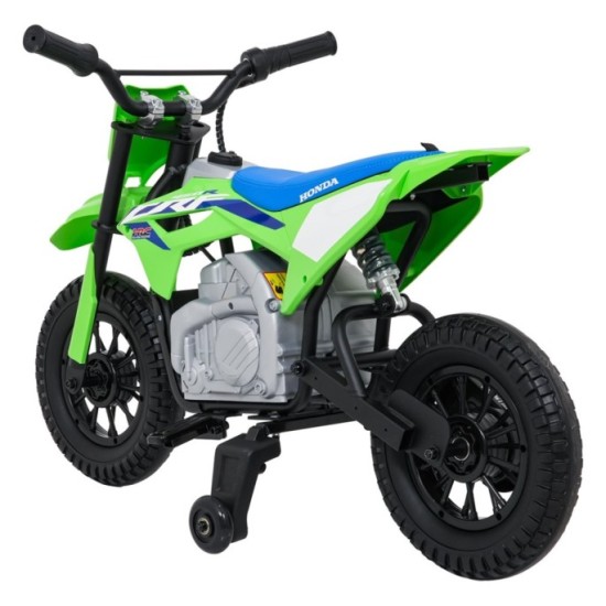 JOKO Elektrická Motorka HONDA CFR450R, penové kolesá, kožené sedadlo, zelená