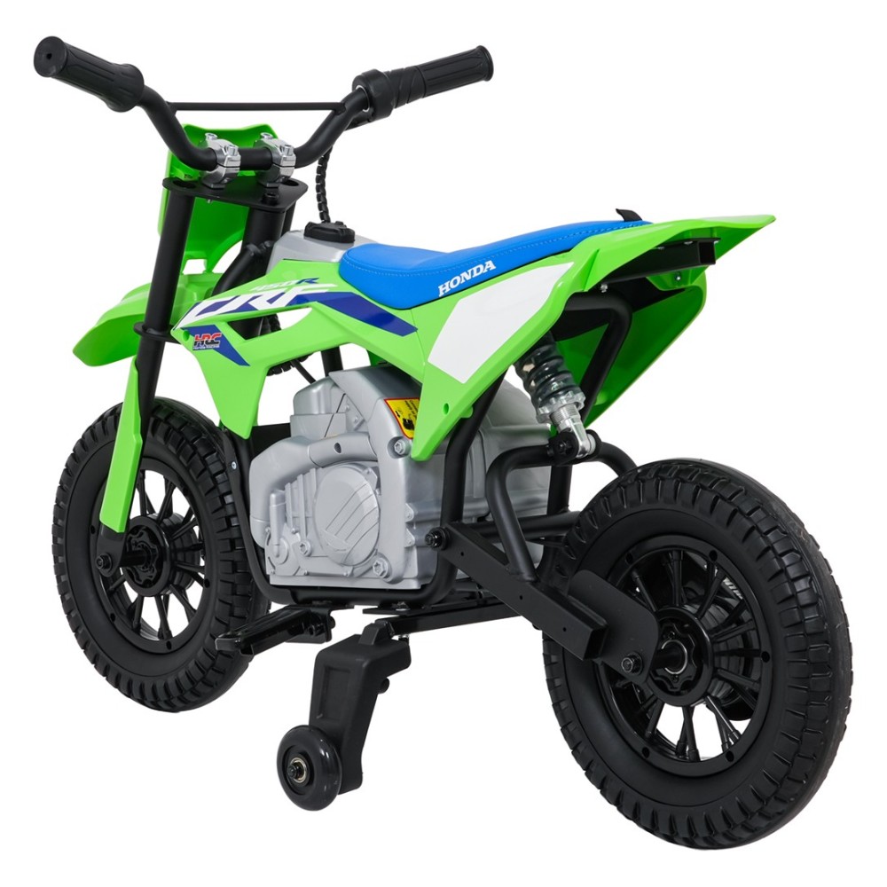 JOKO Elektrická Motorka HONDA CFR450R, penové kolesá, kožené sedadlo, zelená