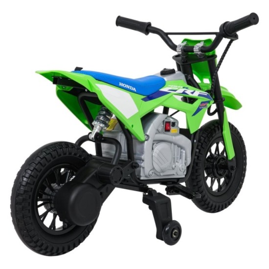 JOKO Elektrická Motorka HONDA CFR450R, penové kolesá, kožené sedadlo, zelená