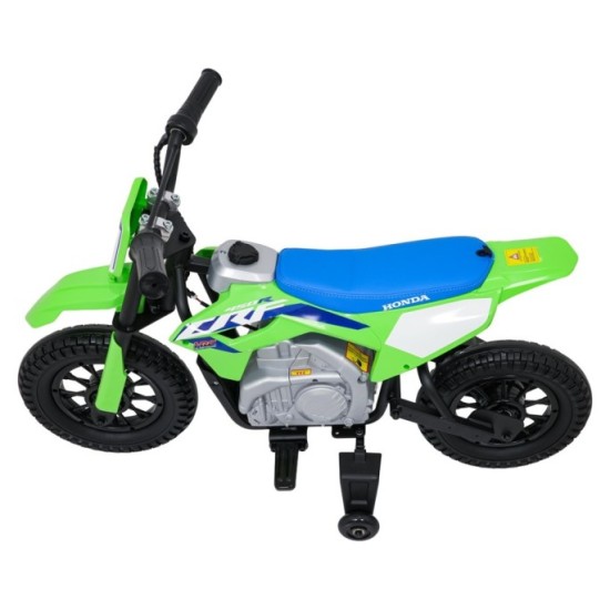 JOKO Elektrická Motorka HONDA CFR450R, penové kolesá, kožené sedadlo, zelená