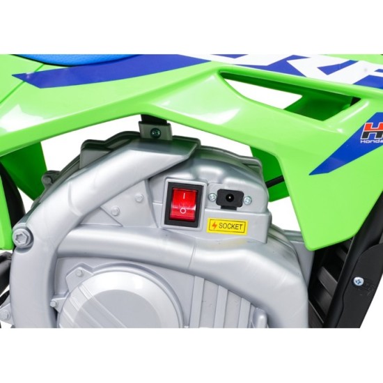 JOKO Elektrická Motorka HONDA CFR450R, penové kolesá, kožené sedadlo, zelená