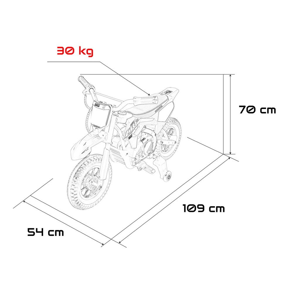 JOKO Elektrická Motorka HONDA CFR450R, penové kolesá, kožené sedadlo, zelená