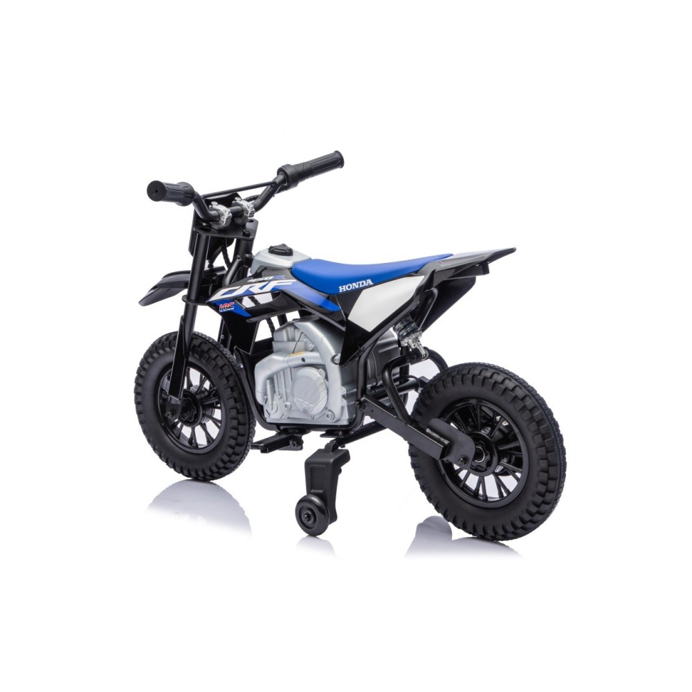 JOKO Elektrická Motorka HONDA CFR450R, penové kolesá, kožené sedadlo, čierna